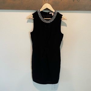 🖤 Forever 21 Black Cocktail Dress with Neckline Detailing and Cutout